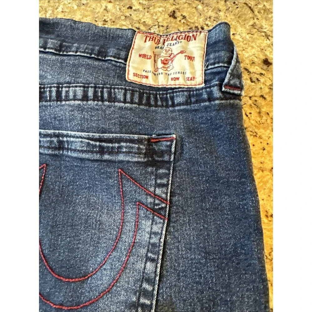True Religion Ricky Jeans Relaxed Straight Medium Wash Men's Size 42/26 Y2K